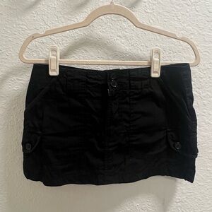 Mini Black Cargo Skirt